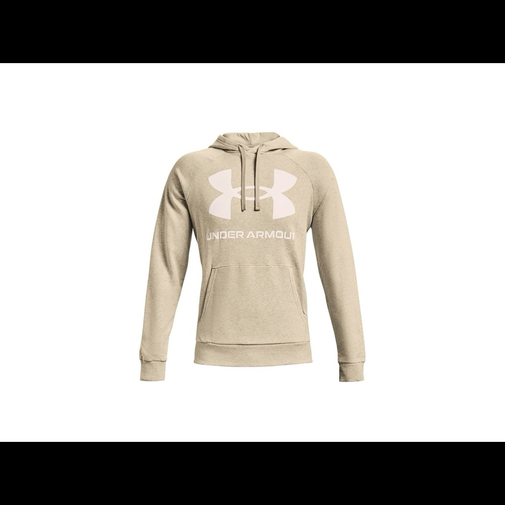 Men’s Rival Fleece Big Logo Hoodie, Khaki Base